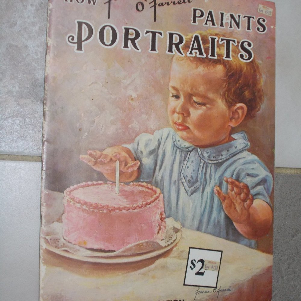 Vintage "How Frances O Farrell Paints Portraits" book #160, 37 pages